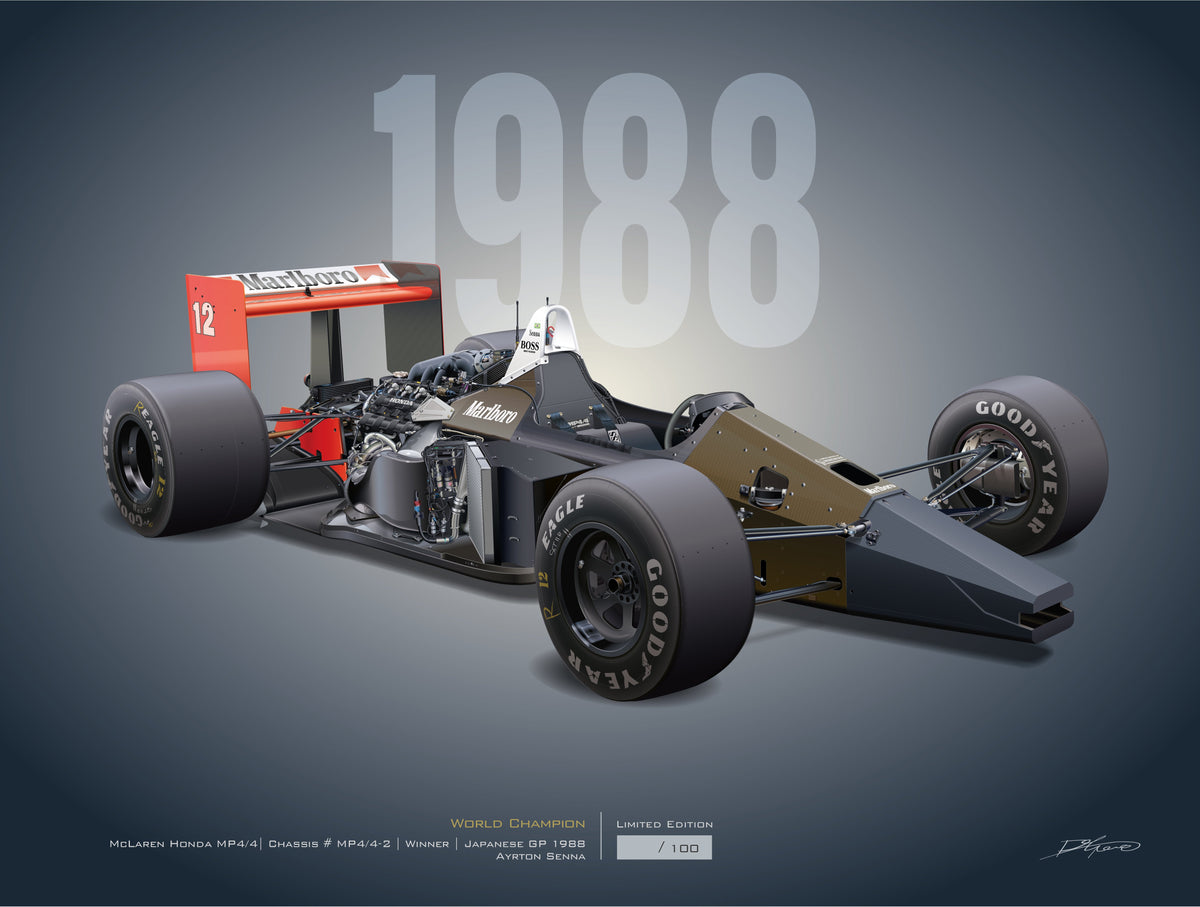 Ayrton's 1988 World Championship winner – Autografic