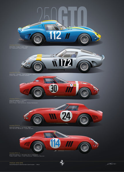 1963-64_Ferrari 250 GTO_Poster 3 – Autografic