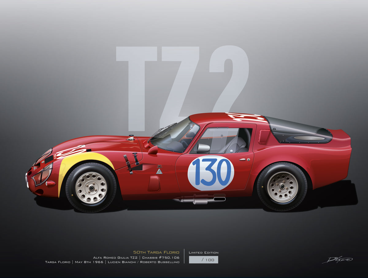 1966 Alfa Romeo Giulia TZ2_Targa Florio no.130 – Autografic