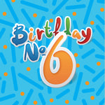 BB06 Birthday No.6 (pack of 6)