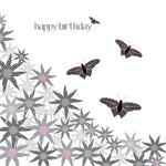 BR04 Pink butterflies birthday (pack of 6)